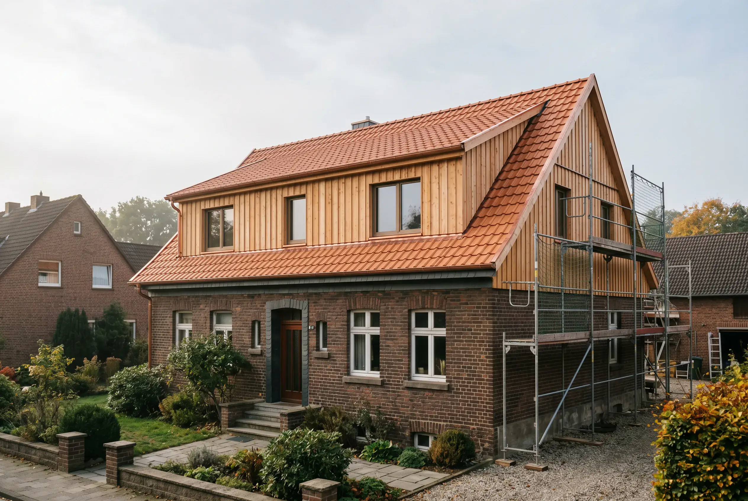 Aufstockung eines Bestandsgebäudes in Holzrahmenbauweise
