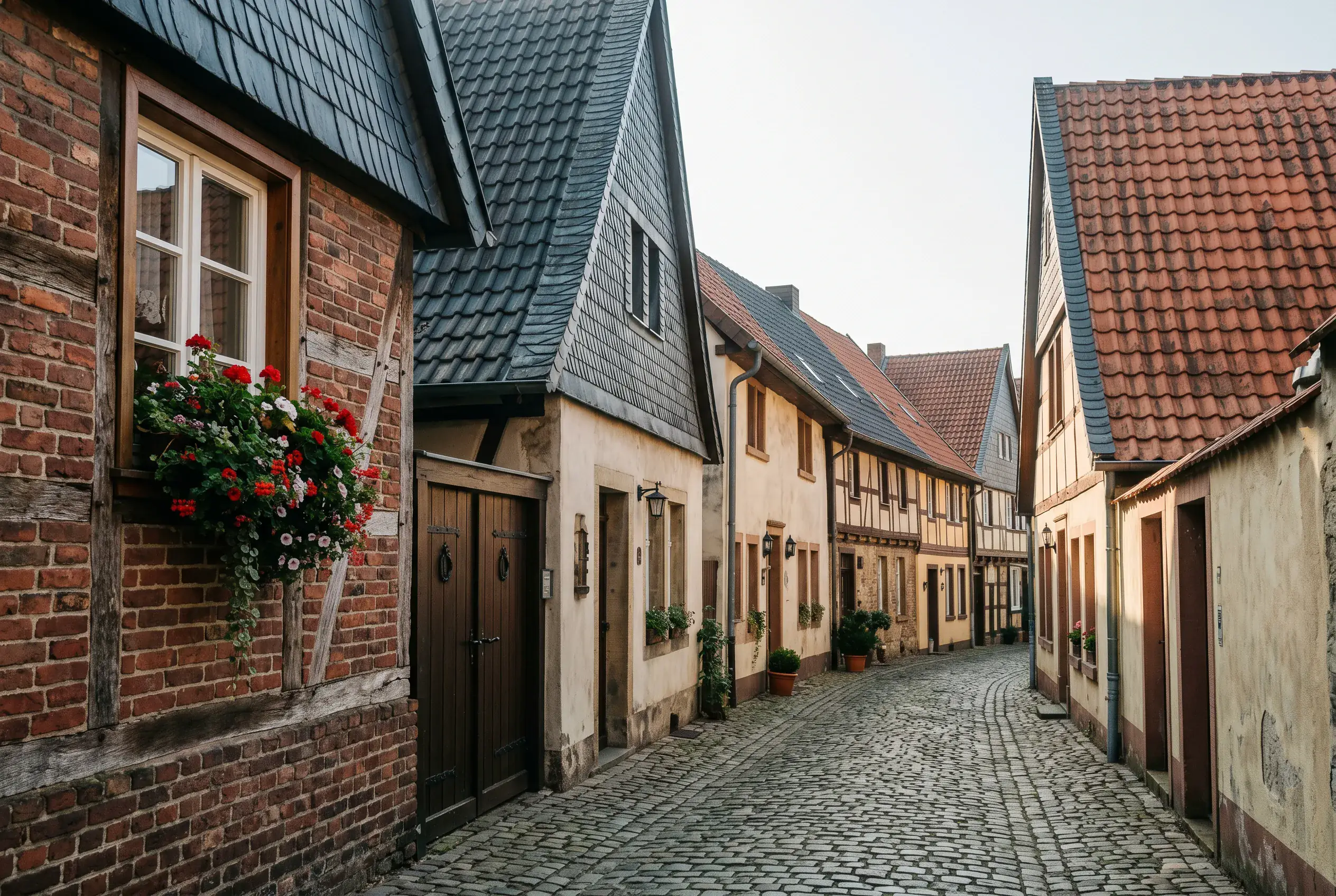 Sanierung eines Schieferdaches in der Recklinghäuser Altstadt durch das Team von Nicolaus Bedachungen